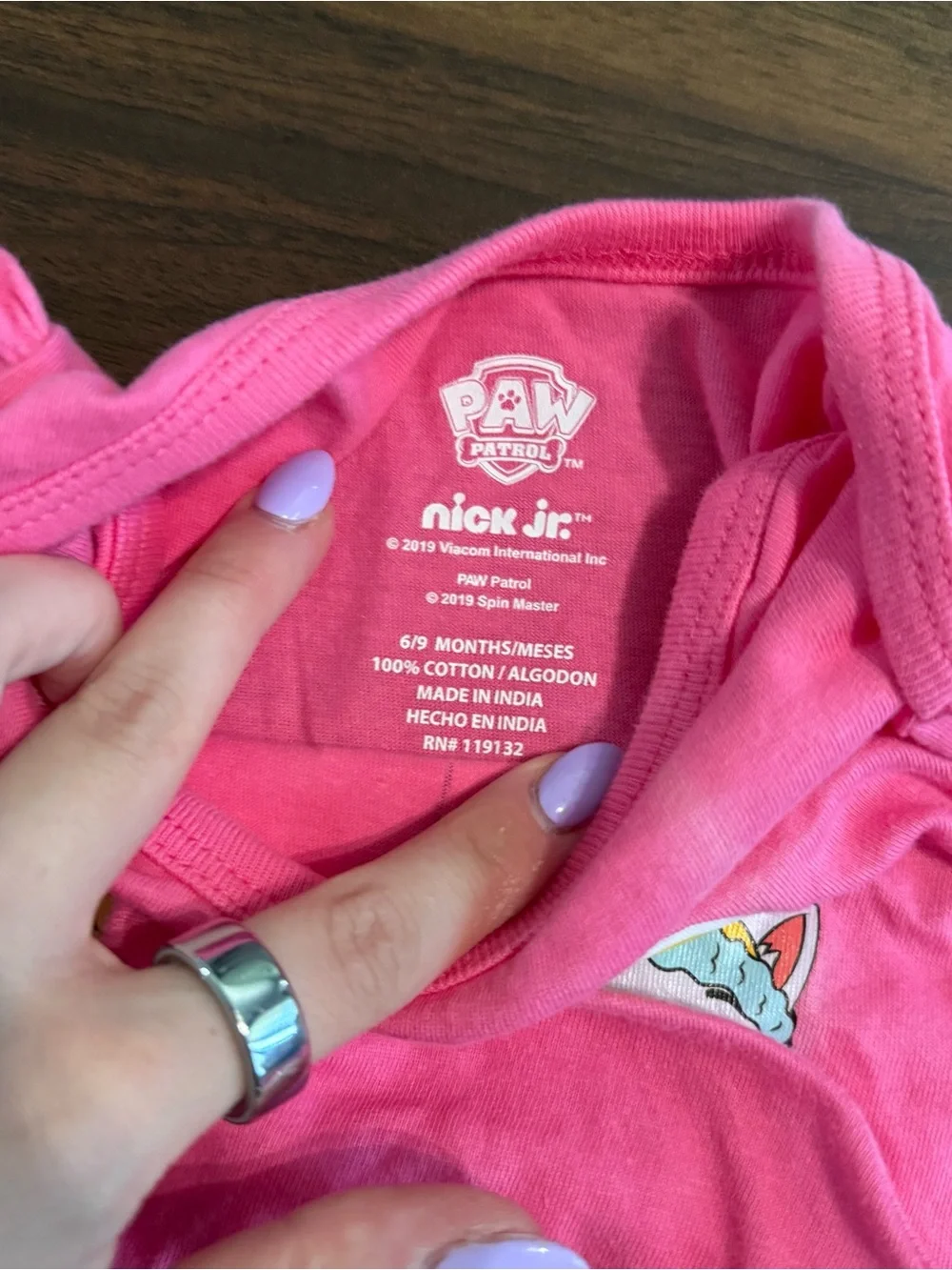 Baby girl paw patrol onesie